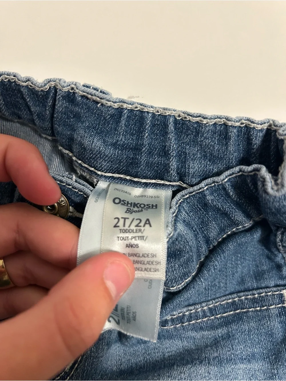 Oshkosh Denim Button-Front Kids Shorts